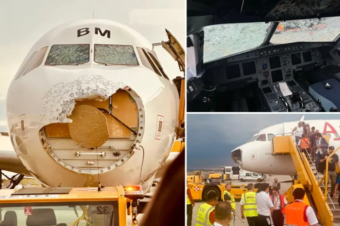 Egészen elképesztő sérüléseket okozott a jégeső és a vihar leszállás közben egy utasszállító repülőgépben Ausztria fölött 6