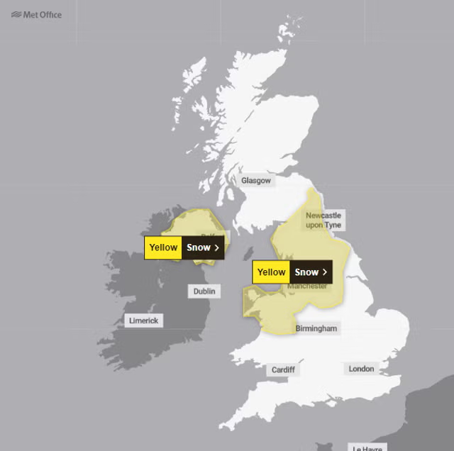 Helyenként 20 cm hó is eshet, és itt van, Nagy-Britannia mely részein lesz havazás csütörtökön és pénteken 5