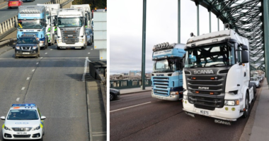 Csigatempóban közlekedve szándékosan blokkolták a forgalmat az autópályán a teherautó sofőrök Angliában