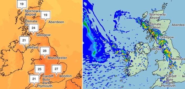 Az Erin hurrikán esőt és erős szelet hoz Nagy-Britanniába a héten Az Erin hurrikán esőt és erős szelet hoz Nagy-Britanniába a héten