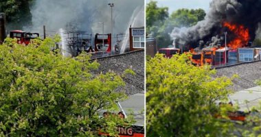 Több busz is teljesen lángba borult egy hatalmas robbanást követően Londonban az egyik depónál