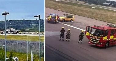 Kigyulladt az egyik repülő Londonban felszállás közben, mert a pilóta összekeverte a bal és a jobb kezét