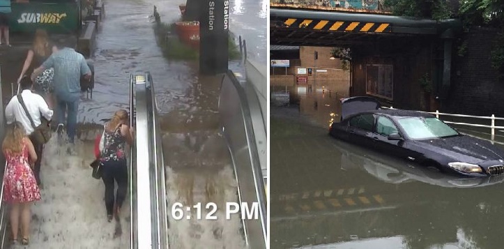 Hatalmas vihar Londonban: egész utcák kerültek víz alá 2