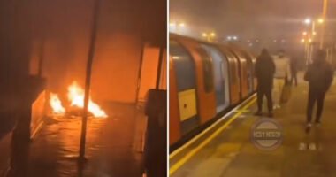 Menet közben felgyújtották a londoni metró egyik szerelvényét