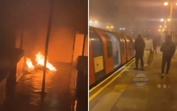 Menet közben felgyújtották a londoni metró egyik szerelvényét