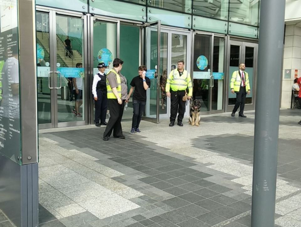 A man has been knifed by two attackers in broad daylight at a busy shopping centre.  The stabbing occurred at Westfield shopping centre in White City around 2pm today. According to reports, two men were seen running from the scene, shouting, after the incident. MUST CREDIT:@mashimself