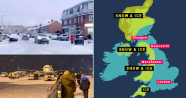Anglia egyes részein megbénult a forgalom, a manchesteri repülőteret be is zárták, akkora hó esett, a Met Office pedig újabb figyelmeztetést adott ki