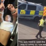 A levegőben próbálta meg kinyitni az ajtót egy részeg nő az egyik londoni járaton