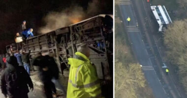 Súlyos buszbaleset Angliában: több mint 50 ember megsérült, amikor egy emeletes busz felborult menet közben Somersetben