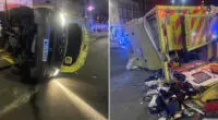 Csúnya baleset London belvárosában: Mentőautó ütközött egy emeletes busszal a Baker Streeten 2