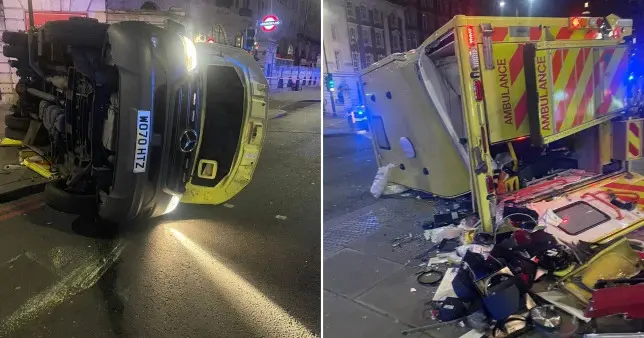 Csúnya baleset London belvárosában: Mentőautó ütközött egy emeletes busszal a Baker Streeten 3
