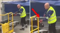 Videóra vették, hogy a Ryanair-nek dolgozó poggyászkezelő hogy dobálja a drága hangszereket 2