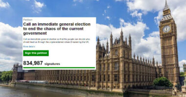 Elképesztő sebességgel gyűlnek a szavazatok, már közel 1 millió ember követeli a parlamenti választásokat Nagy-Britanniában