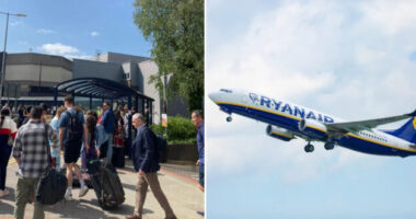 „A fejem fölött repült el a Ryanair járatom, miközben én még kint állok a sorban” – hatalmas káosz az egyik angliai repülőtéren
