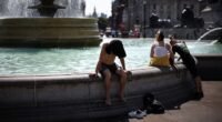 Életveszélyes hőségriasztás lépett életbe Londonban Életveszélyes hőségriasztás lépett életbe Londonban
