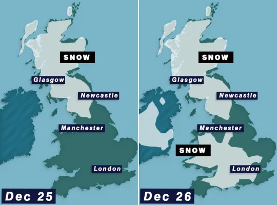 Közzétették, hol lehet fehér Karácsony Nagy-Britanniában – nézd meg, a ti környéketek is beletartozik-e 4