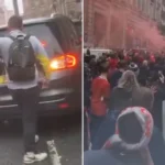 Itt a videó, amin látszik, ahogy az autó a tömegbe hajt Angliában, Liverpoolban