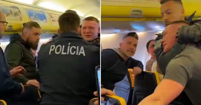 Durva balhé a Ryanair egyik londoni járatán – kényszerleszállást kellett végrehajtani és az egyik utast 3 rendőr tudta csak lecibálni a gépről 1