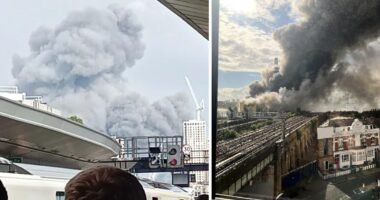 Hatalmas tűz és kilométerekről látszódó füstoszlop a London Bridge mellett