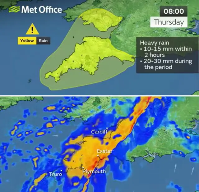 Újabb nagy eső és szél éri el ma Anglia déli felét, egyes területeken tornádók is kialakulhatnak 5