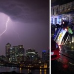 Villámcsapás repített a levegőbe egy autót a látványos londoni viharban