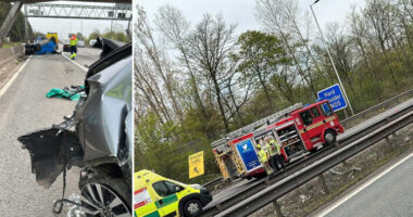 Súlyos „dupla” autóbaleset Angliában az M6-on: az egyik autó sofőrjét letartóztatták